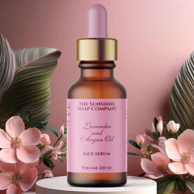 Classic Pink Cosmetics Dropper Bottle Label (Creator Uploaded)