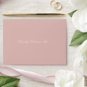 Classic Pink Elegant Wedding Envelope