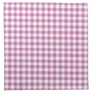 Classic Pink Gingham Checked Pattern Cloth Napkin