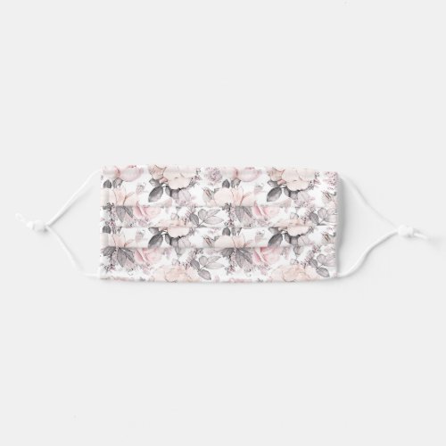 Classic Pink  Gray Pattern Adult Cloth Face Mask