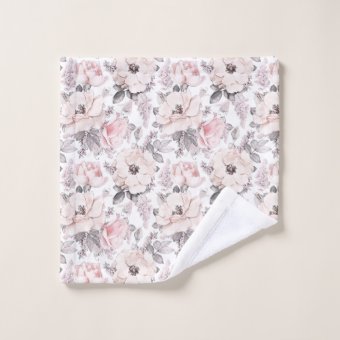 Classic Pink & Gray Pattern Bath Towel Set | Zazzle