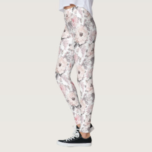 Classic Pink & Gray Pattern Leggings