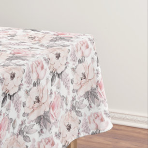 Classic Pink & Gray Pattern Tablecloth