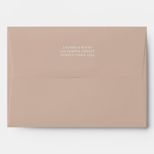 Classic Pink Latte Colour 5x7 invitation envelope