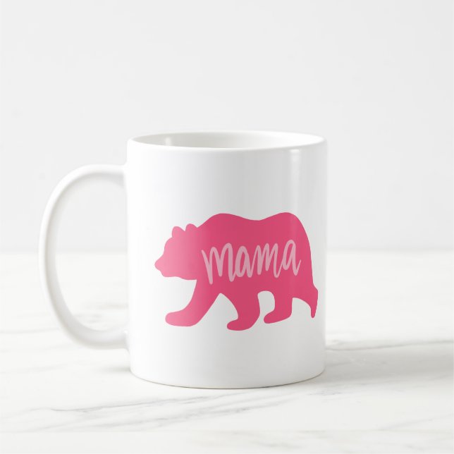 Classic Pink Mama Bear Mug (Left)