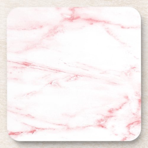 Classic Pink Marble Drink Coaster