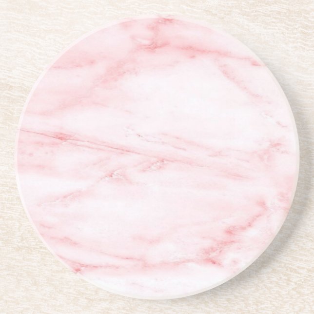Classic Pink Marble Sandstone Coaster (Front)