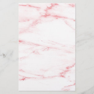 Classic Pink Marble Stationery