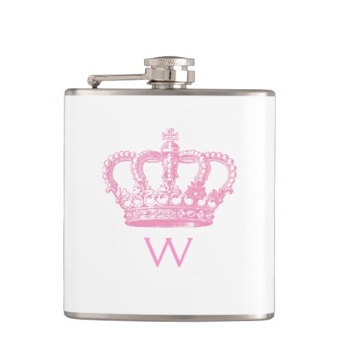 Classic Pink Princess Crown Flask