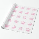 Classic Pink Princess Crown Wrapping Paper<br><div class="desc">Cute illustration of a pink crown makes the perfect invitation, throw pillow, or iPhone case for the princess, queen bee, or even the drag queen! Add your own text in any font or color for added drama. Play with background colors too! We also offer this very popular design on postage,...</div>