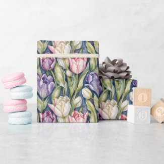 Classic Pink, Purple, Whute Tulips