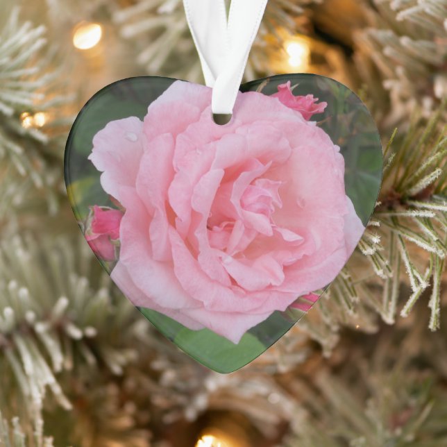 Classic Pink Rose Acrylic Ornament (Tree)