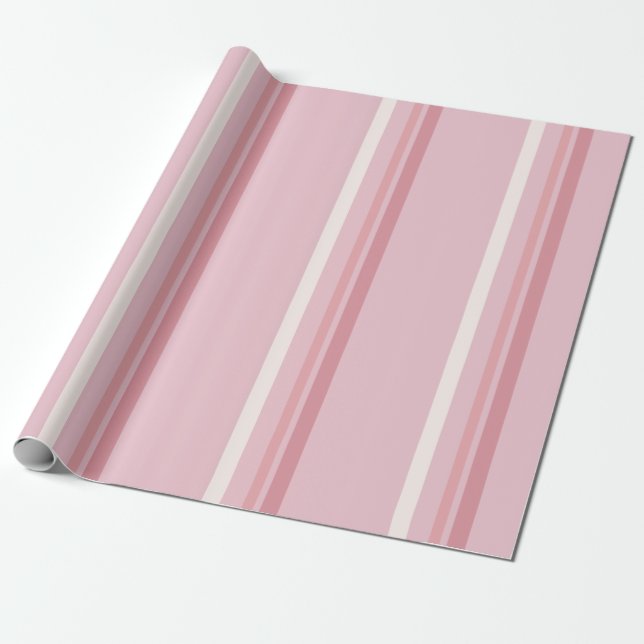 Classic Pink Stripe  Wrapping Paper (Unrolled)