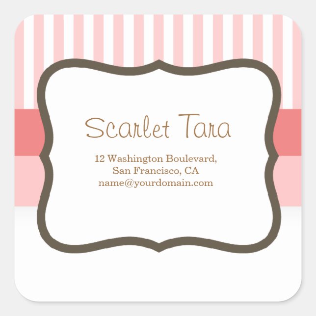 Classic Pink Stripes Label (Front)