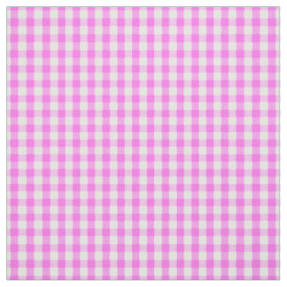 Classic Pink White Gingham Check Pattern Fabric