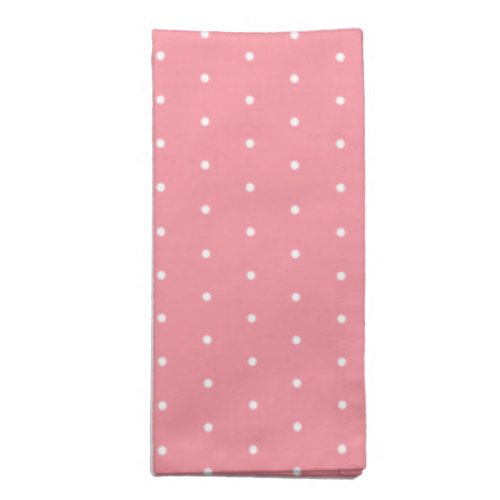 Classic Pink White Polka Dots Pattern  Cloth Napkin