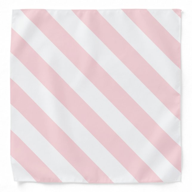Classic Pink & White Stripe Bandana (Front)