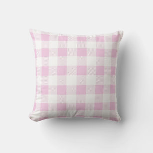 Classic pink white throw pillow