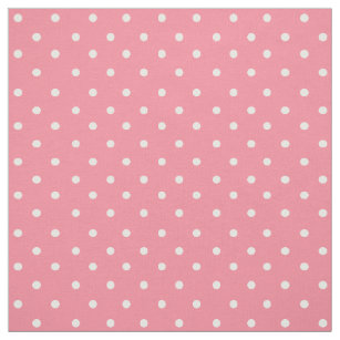 Powder Pink and White Polka Dots Fabric bypaper_and_frill