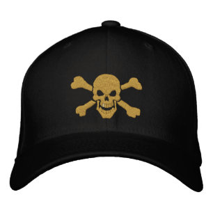 Classic Pirate Crossbones Skull Embroidery Embroidered Baseball Hat