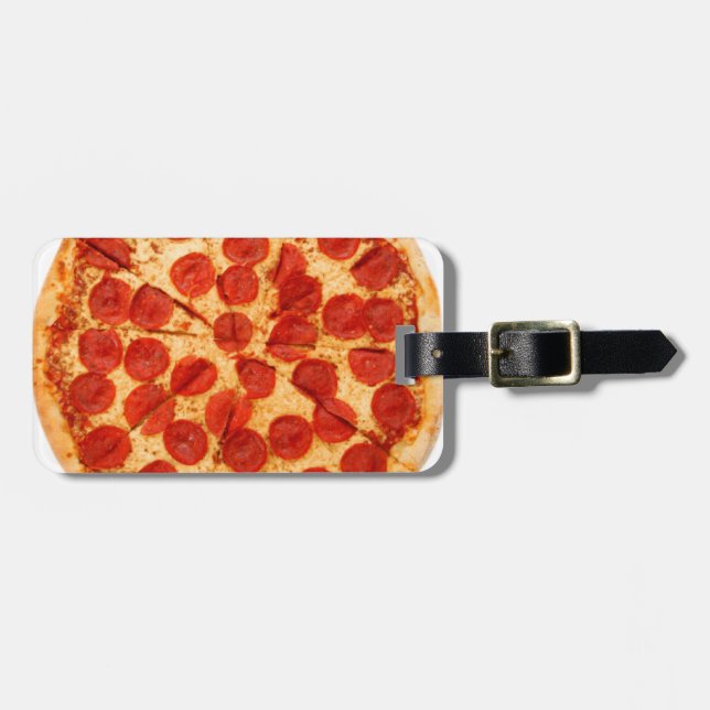 classic pizza lover luggage tag (Front Horizontal)