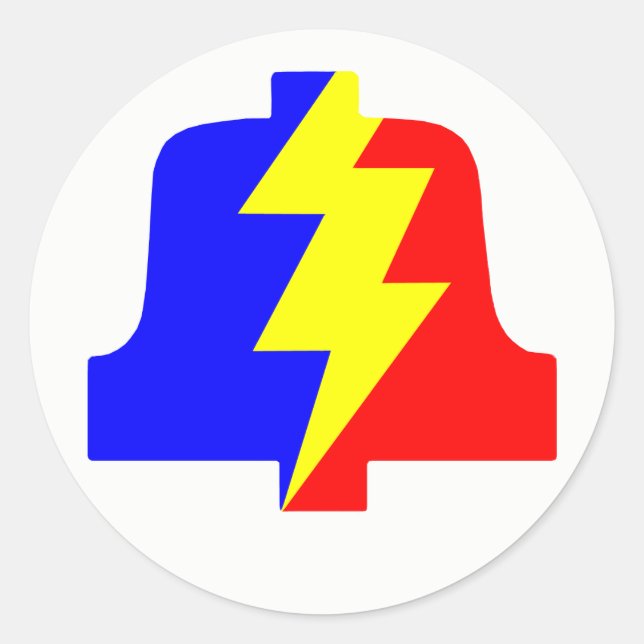 Classic PLA Logo Round Sticker (Front)