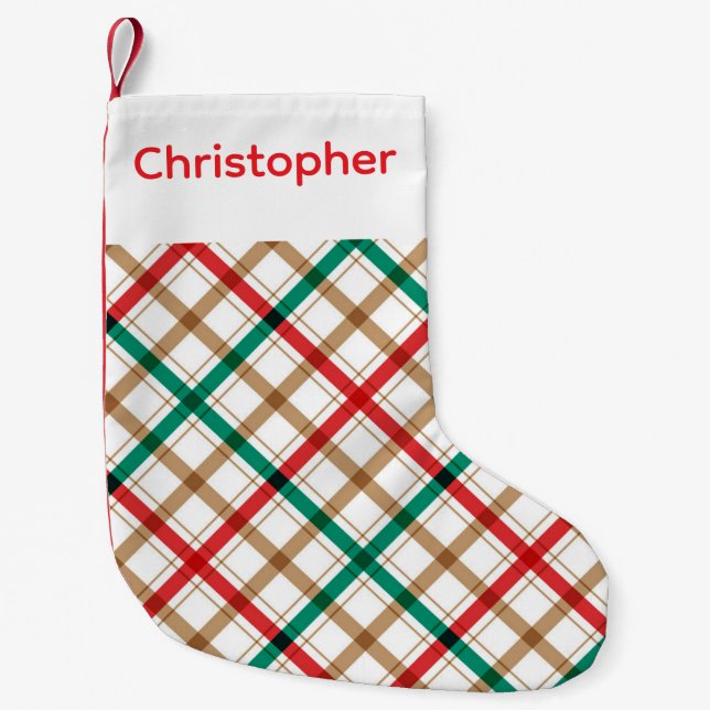 Classic Plaid Christmas Stocking (Front)