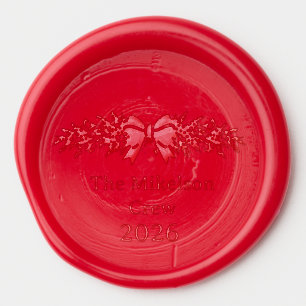 Classic Plaid Christmas Tartan Elegance Wax Seal Sticker
