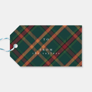 Classic Plaid Christmas To/From Gift Tag