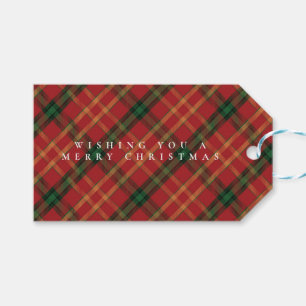 Classic Plaid Christmas To/From Gift Tag