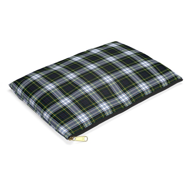 Classic Plaid Clan Gordon Rustic Tartan Accessory Pouch (Rustic Plaid Gordon Tartan White Green Check Accessory Pouch)