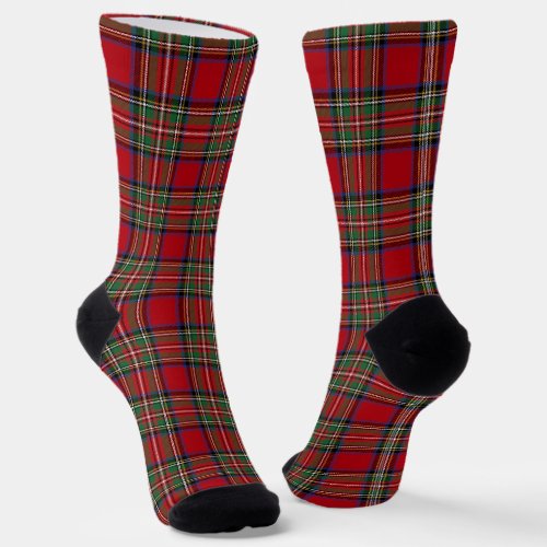 Classic Plaid Clan Stewart Tartan Socks