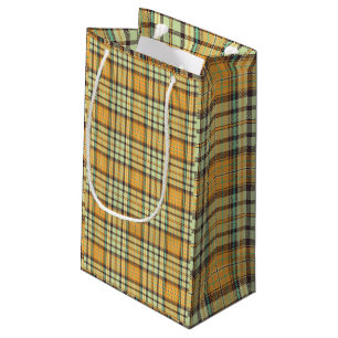 Classic plaid design small gift bag