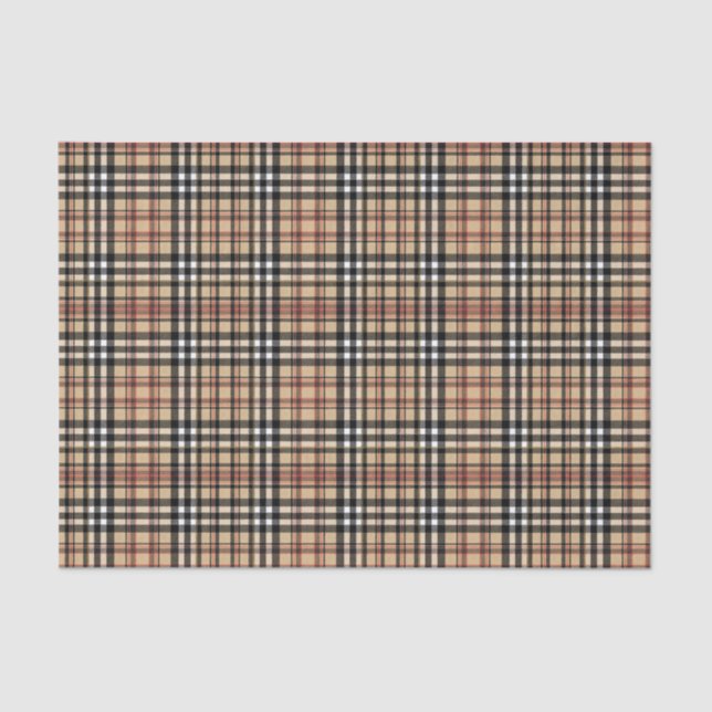 Classic plaid design tissue paper (Front)