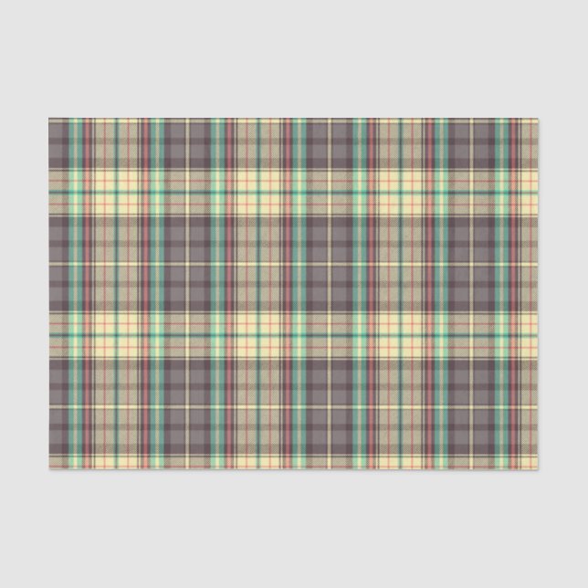 Classic plaid design tissue paper (Front)