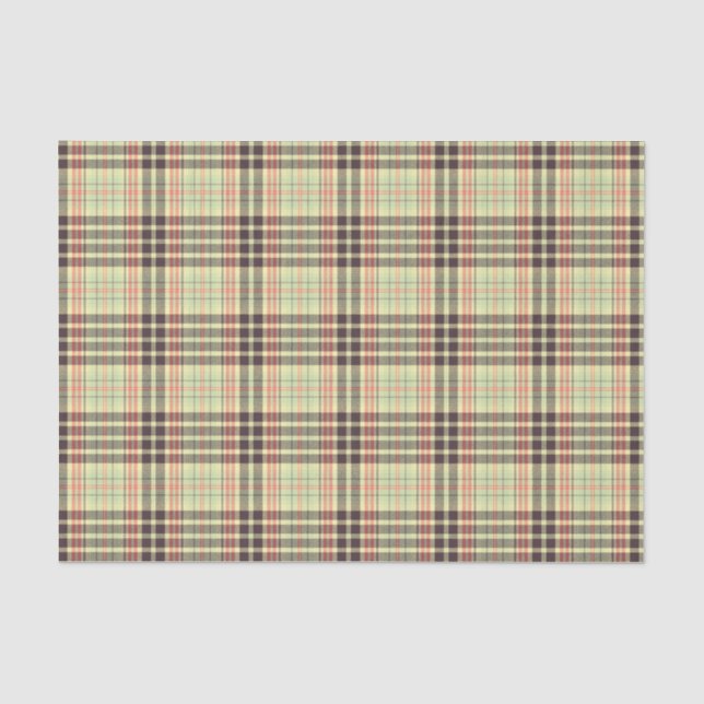 Classic plaid design tissue paper (Front)