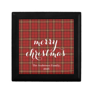 Classic Plaid Merry Christmas Festive - Gift Box