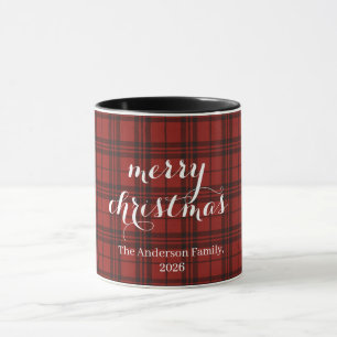 Classic Plaid Merry Christmas Festive - Mug