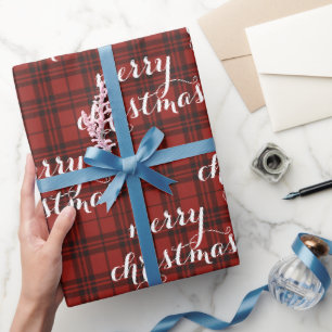 Classic Plaid Merry Christmas Festive -  Wrapping Paper
