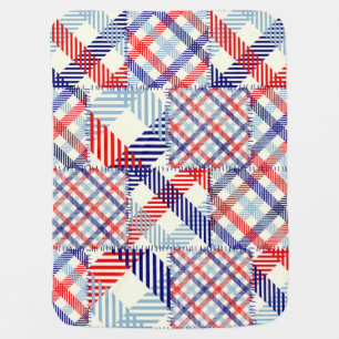 Classic Plaid Patchwork: Squares Pattern Baby Blanket