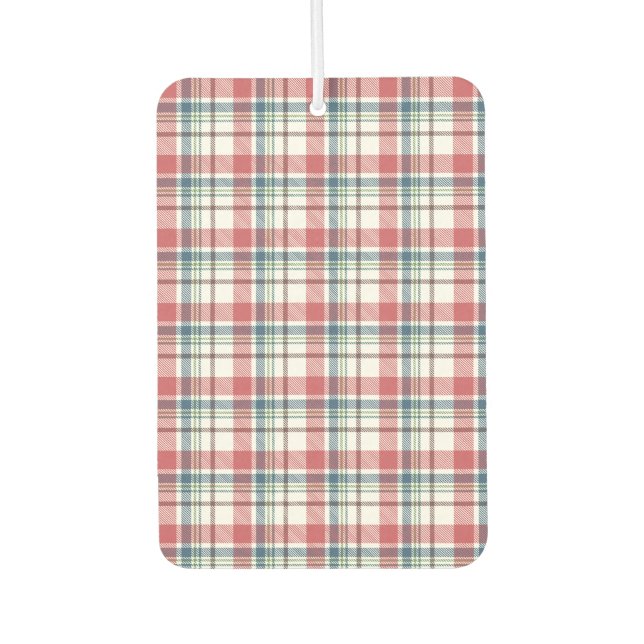 Classic Plaid Pattern Air Freshener (Front)