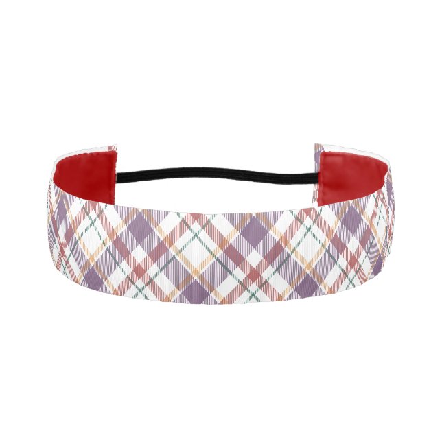 Classic Plaid Pattern Athletic Headband (Front)
