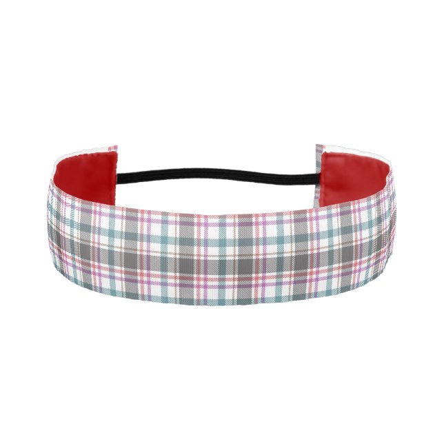 Classic Plaid Pattern Athletic Headband (Front)
