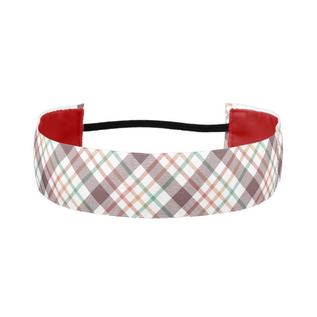 Classic Plaid Pattern Athletic Headband (Front)