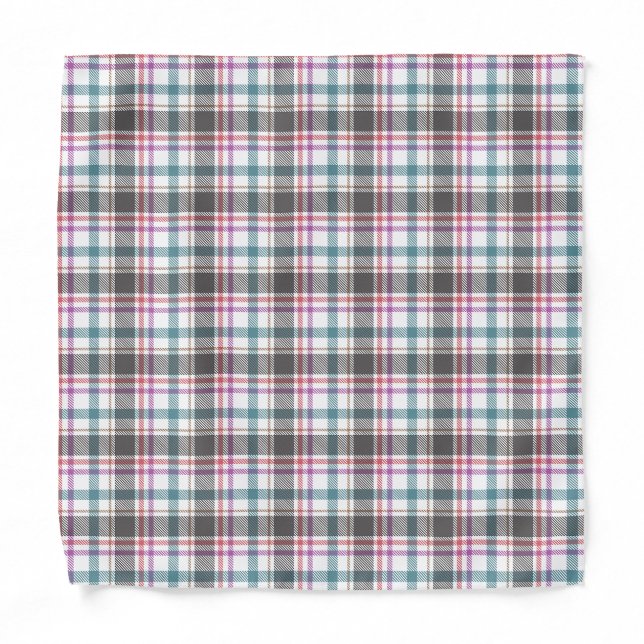Classic Plaid Pattern Bandana (Front)