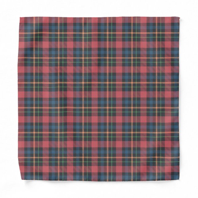 Classic Plaid Pattern Bandana (Front)
