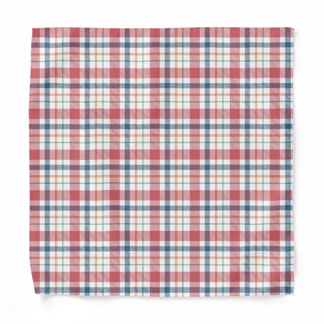 Classic Plaid Pattern Bandana (Front)