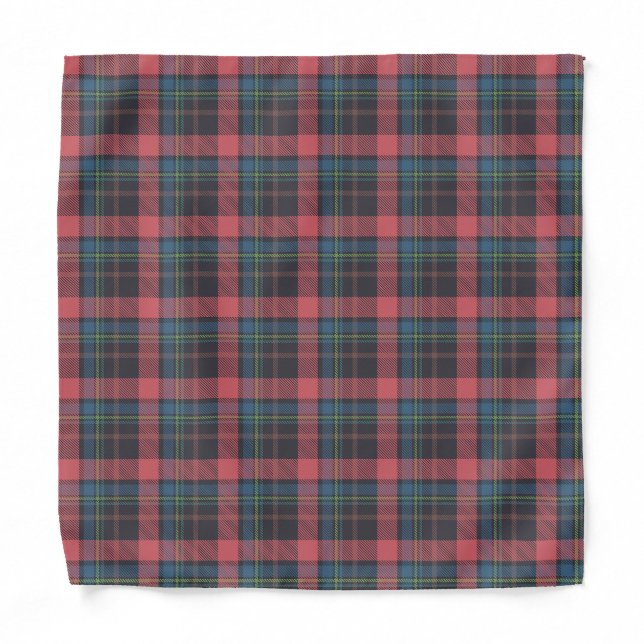 Classic Plaid Pattern Bandana (Front)