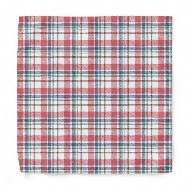 Classic Plaid Pattern Bandana (Front)