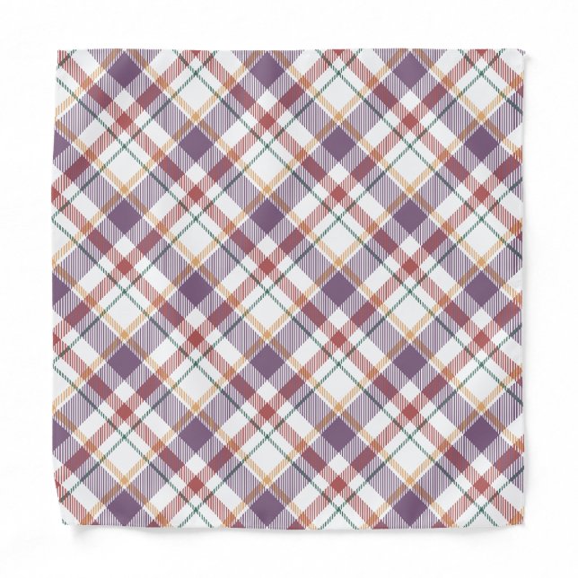 Classic Plaid Pattern Bandana (Front)